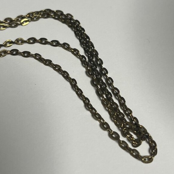 VTG Crucifix Religious Jesus on Cross Pendant Necklace w/19.5" Gold Tone Chain - Picture 10 of 13